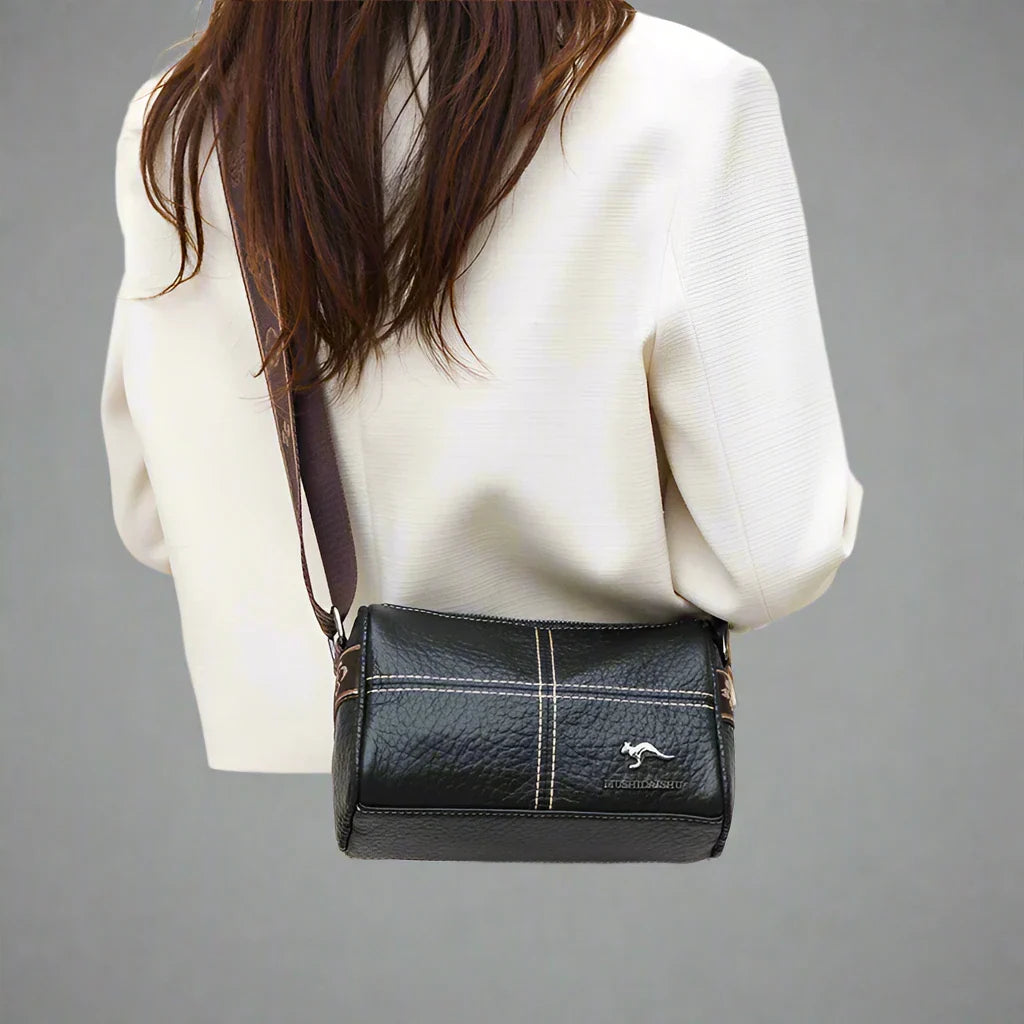 Abigail - Stylish shoulder bag with stone grain pattern