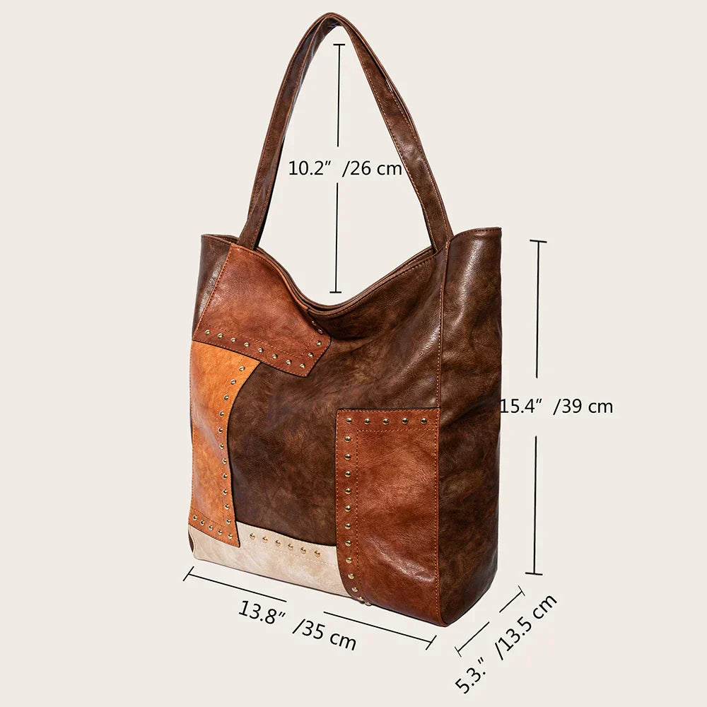 Dagny | Vintage patchwork leather bag