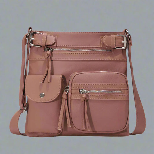 Zara | Soft leather shoulder bag with multiple compartments