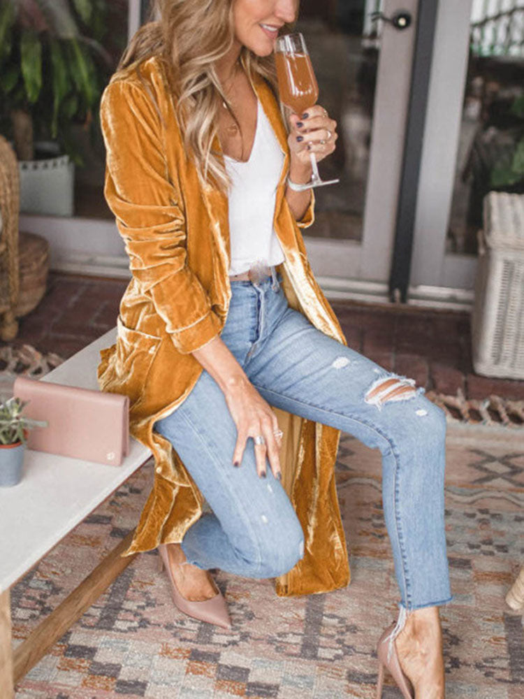 My Way Velvet Kimono Coat