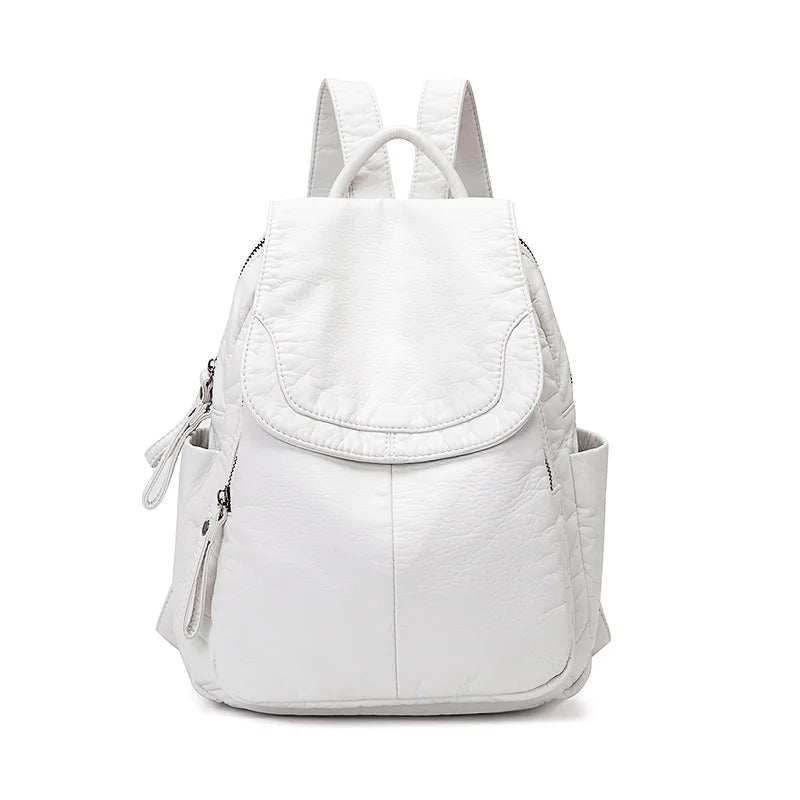 Vibe | Washed leather backpack