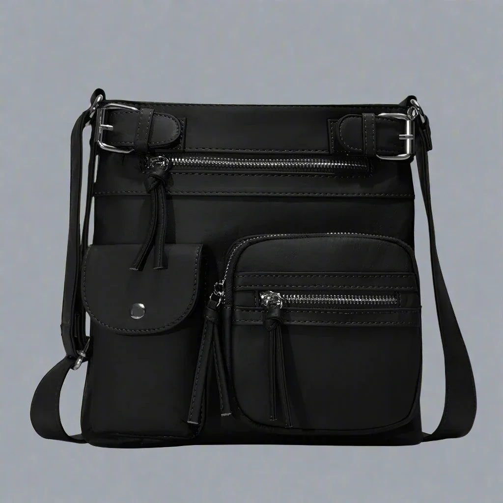 Zara | Soft leather shoulder bag with multiple compartments