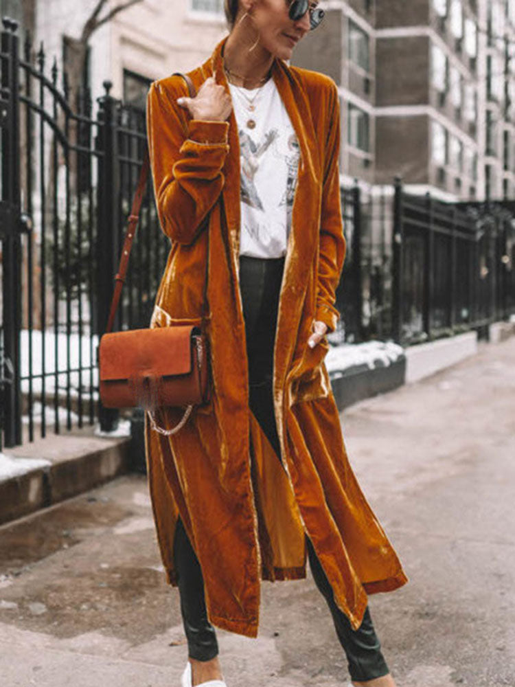 My Way Velvet Kimono Coat