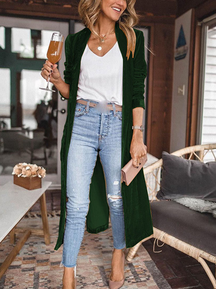 My Way Velvet Kimono Coat