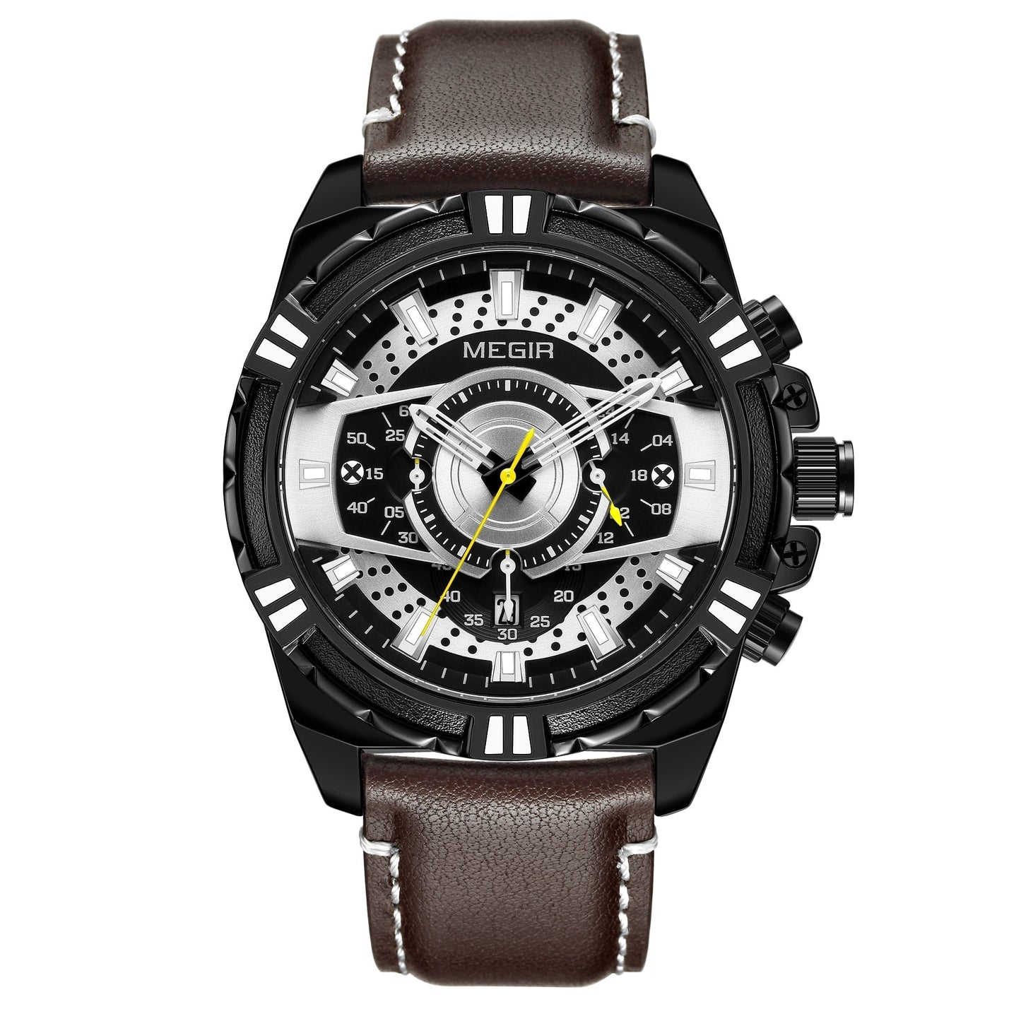 Luxury Quartz Chronograph Military Sport Leather Watch