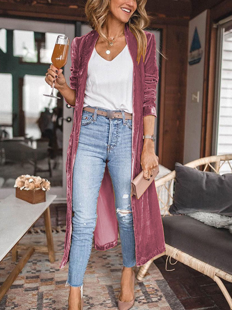 My Way Velvet Kimono Coat