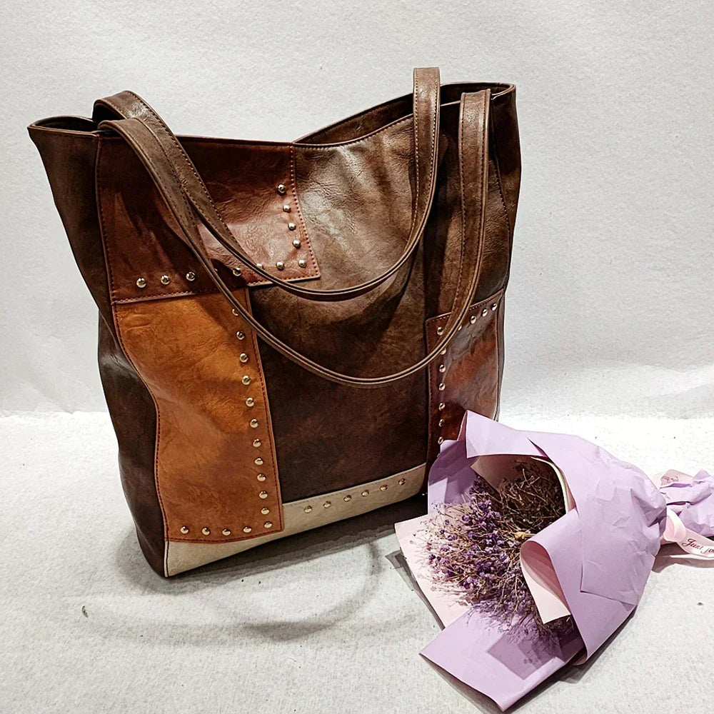 Dagny | Vintage patchwork leather bag