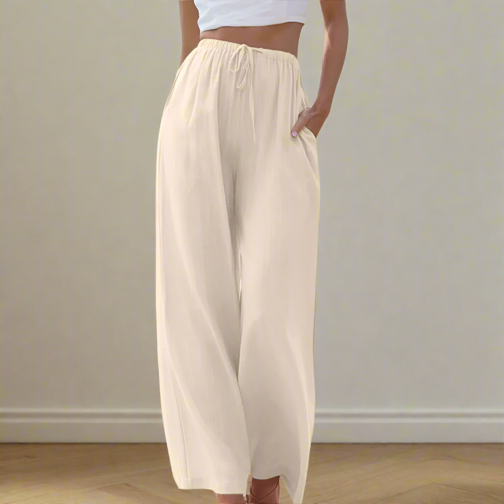 Pnina - Elegant cotton and linen trousers