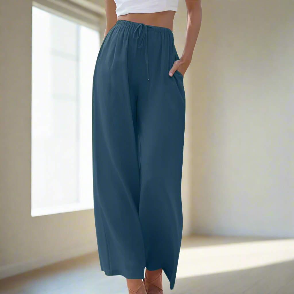 Pnina - Elegant cotton and linen trousers