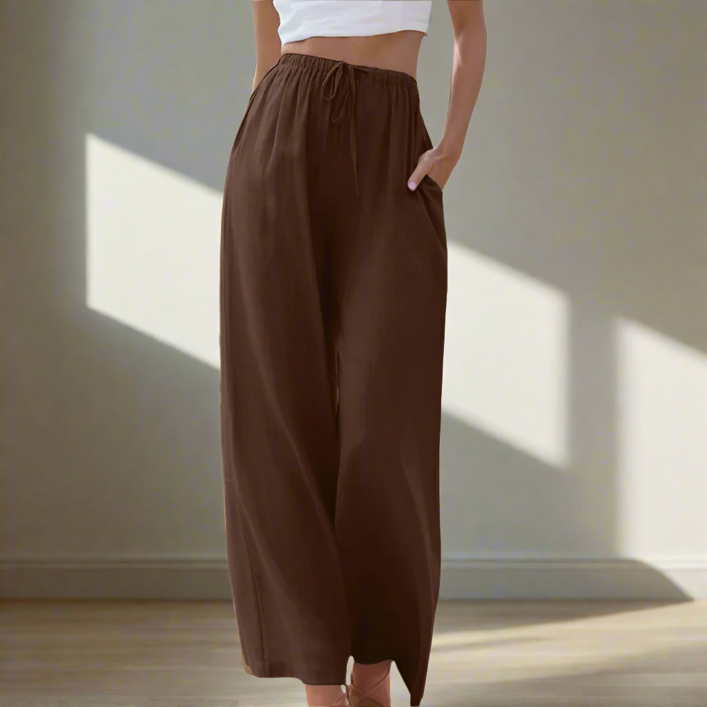 Pnina - Elegant cotton and linen trousers