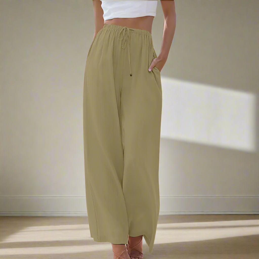 Pnina - Elegant cotton and linen trousers