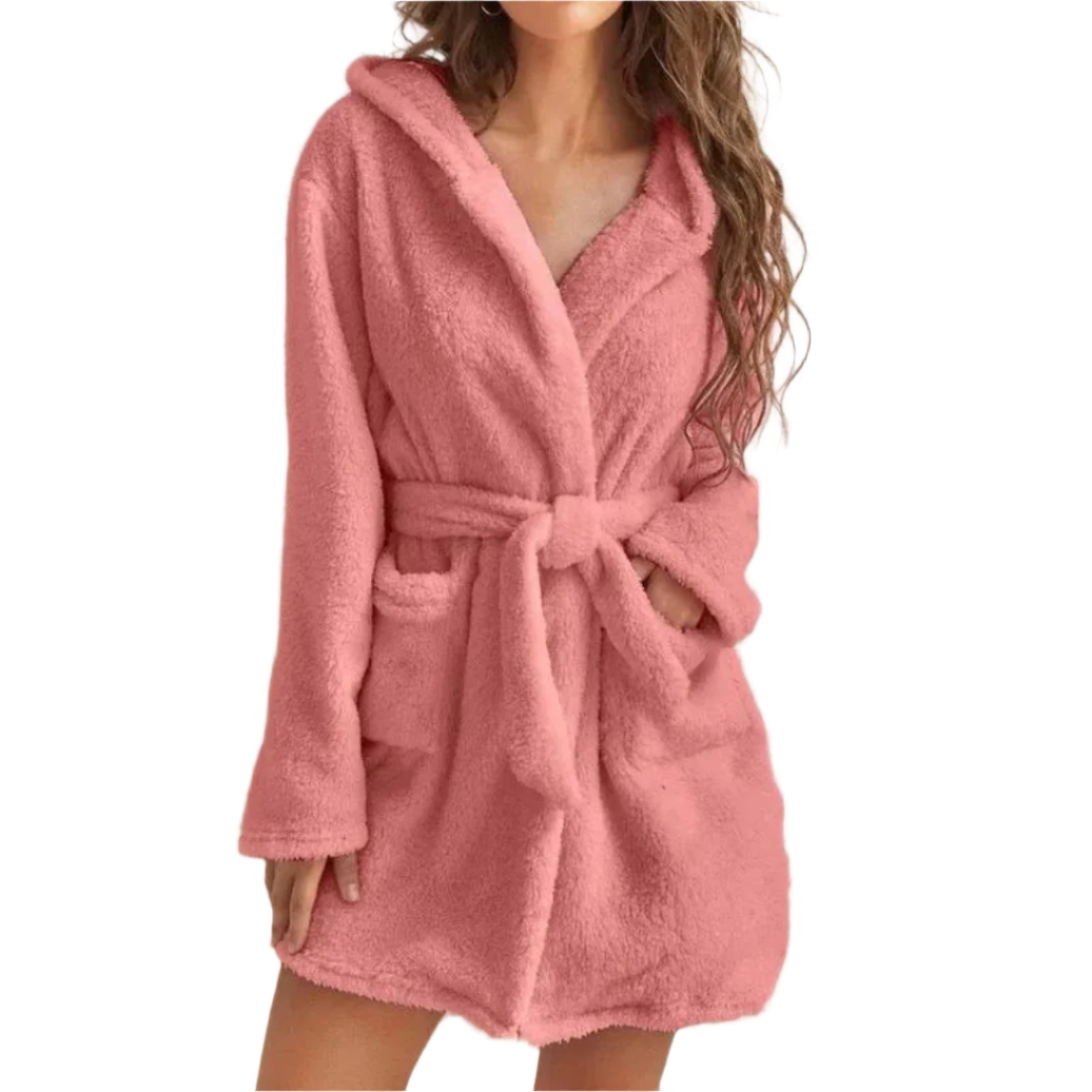 Short bathrobe for women in modern style