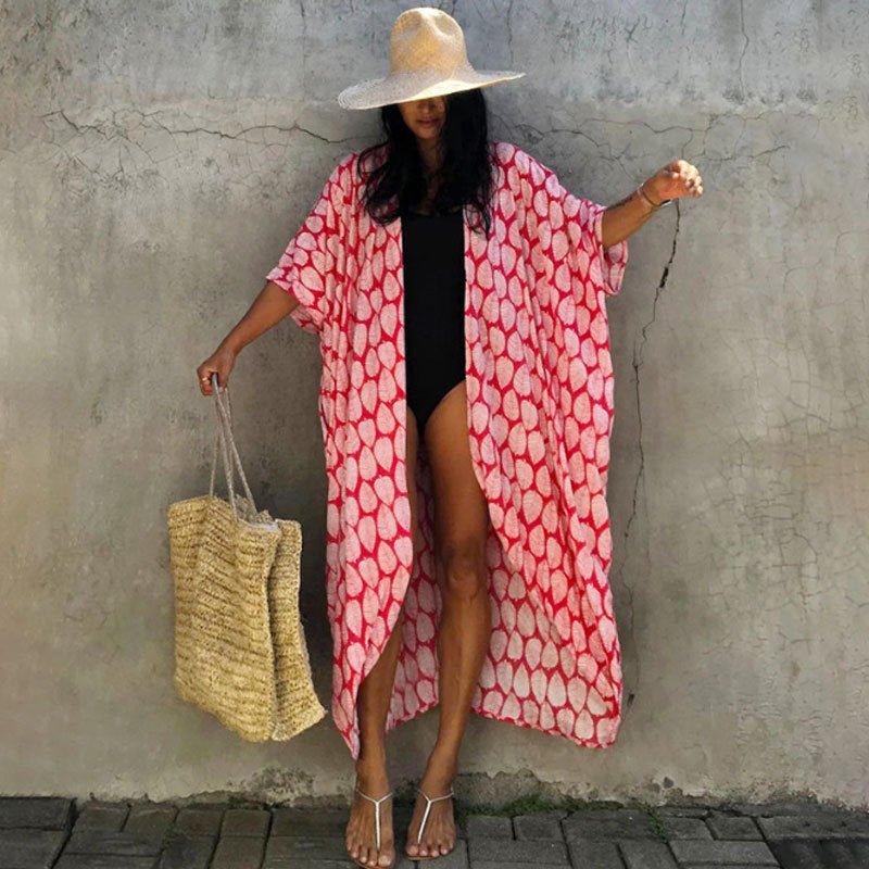 Beach bikini kimono cover up