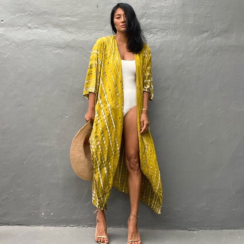 Beach bikini kimono cover up