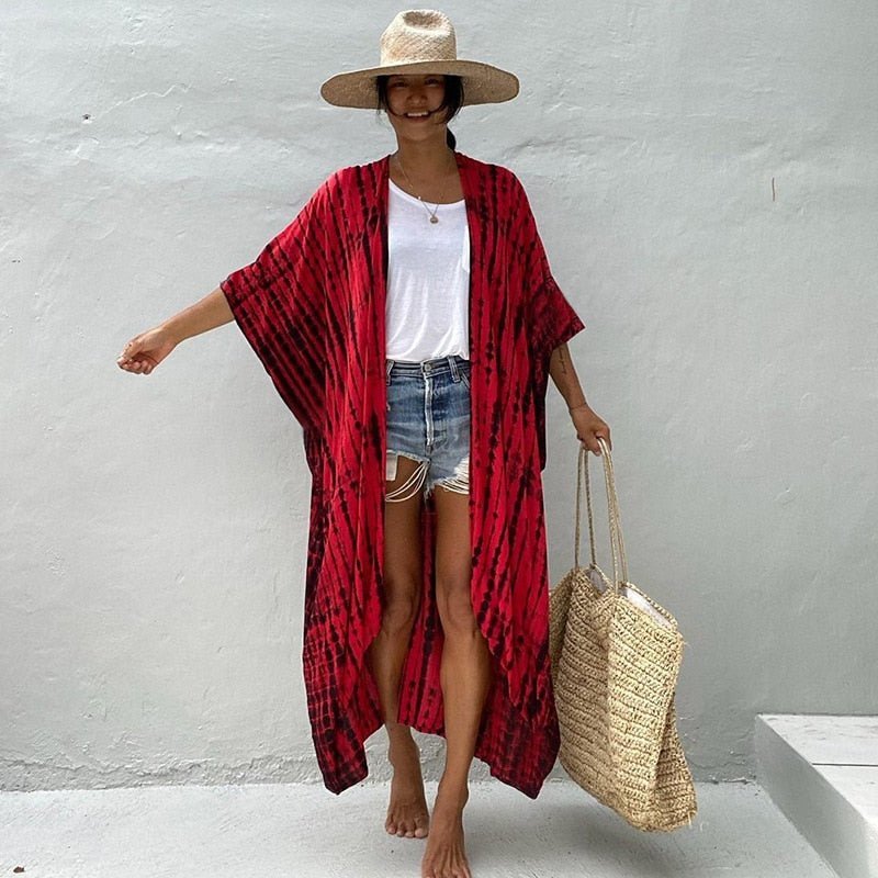 Beach bikini kimono cover up