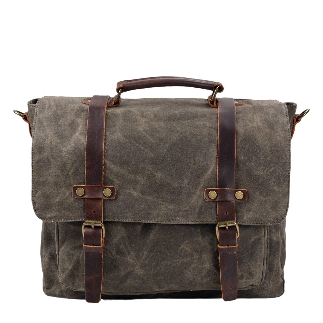 Canvas and Leather Messenger Bag | Broden