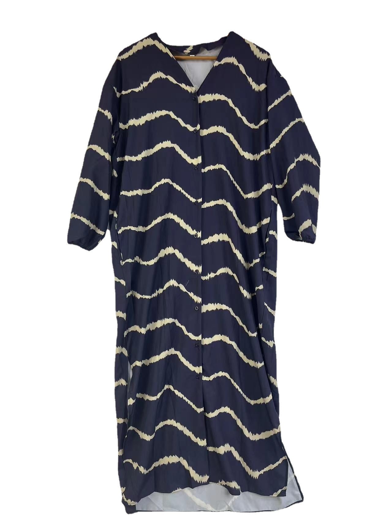 WW | Long Cardigan Dress In Retro Style