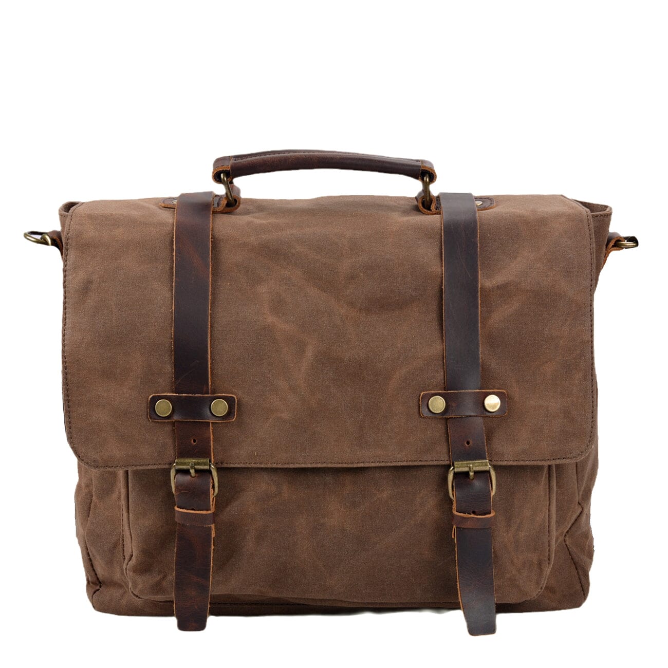 Canvas and Leather Messenger Bag | Broden