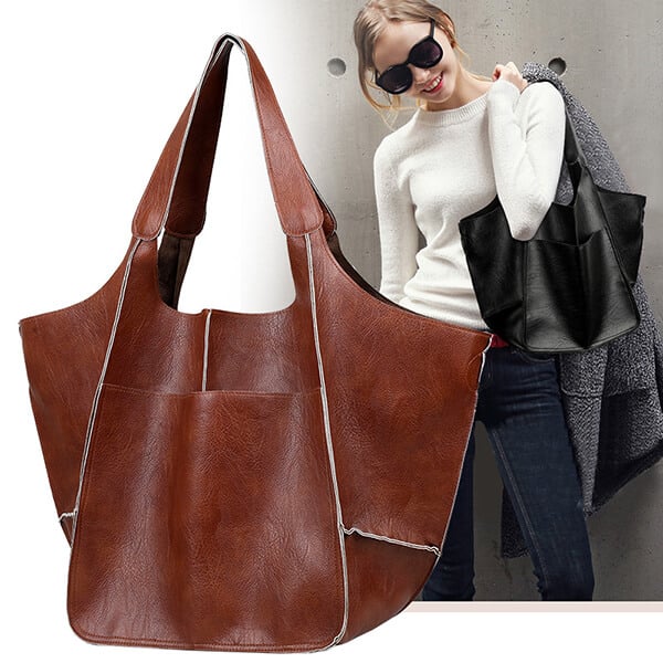 Xylia | New oversized handmade vegan leather handbag