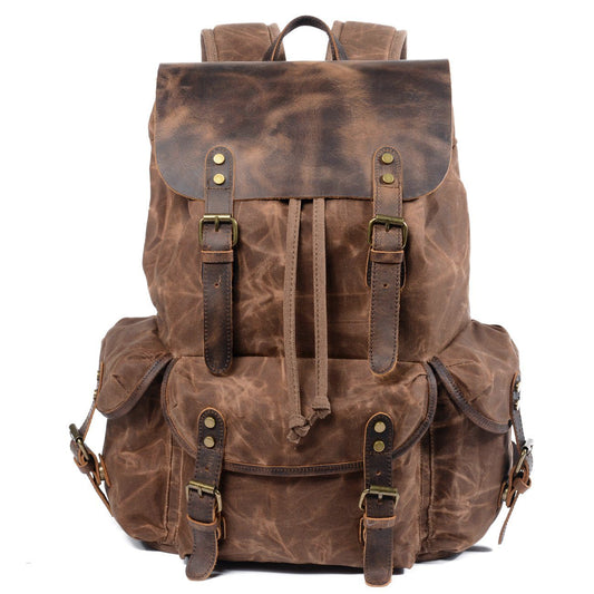 Canvas Leather Backpack