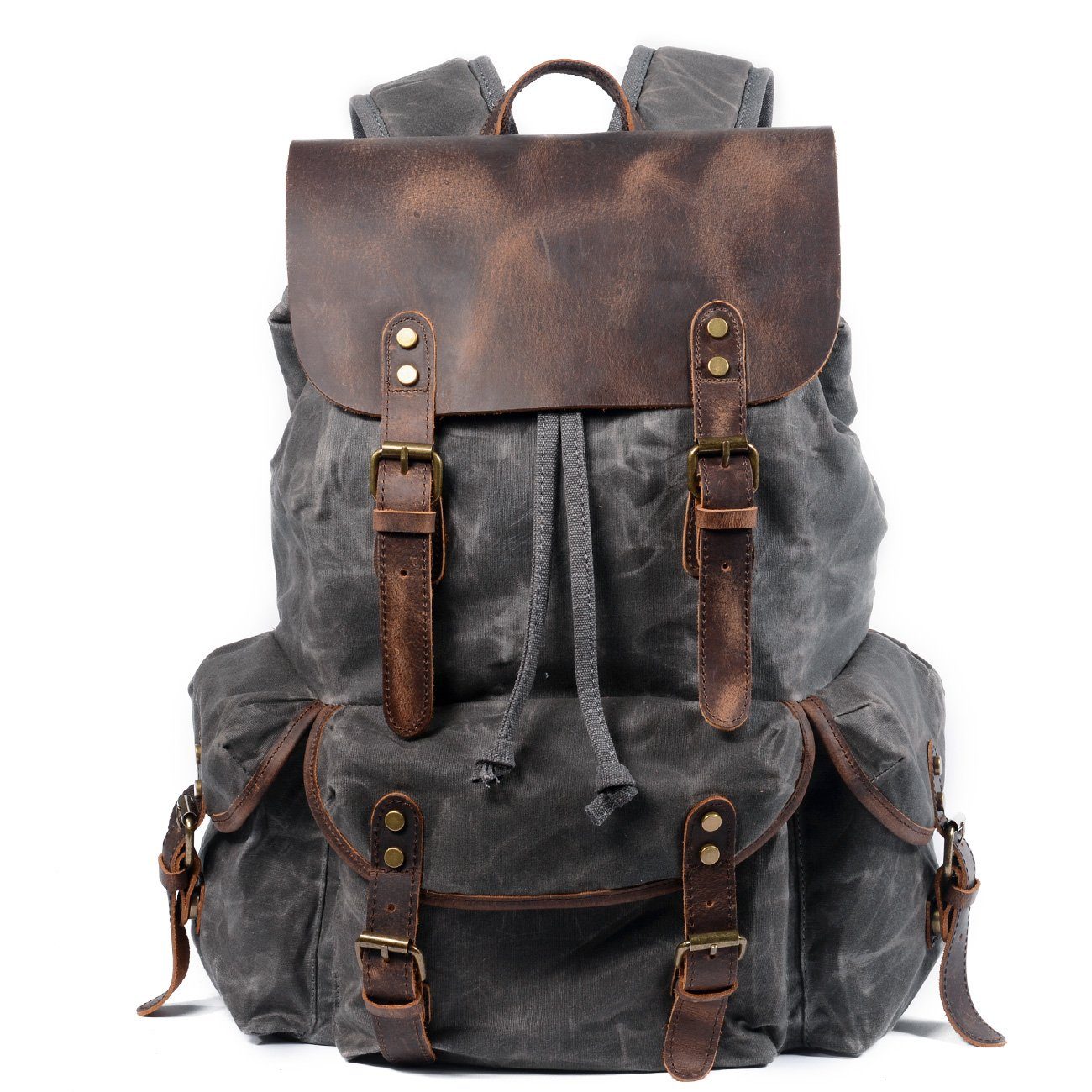 Canvas Leather Backpack