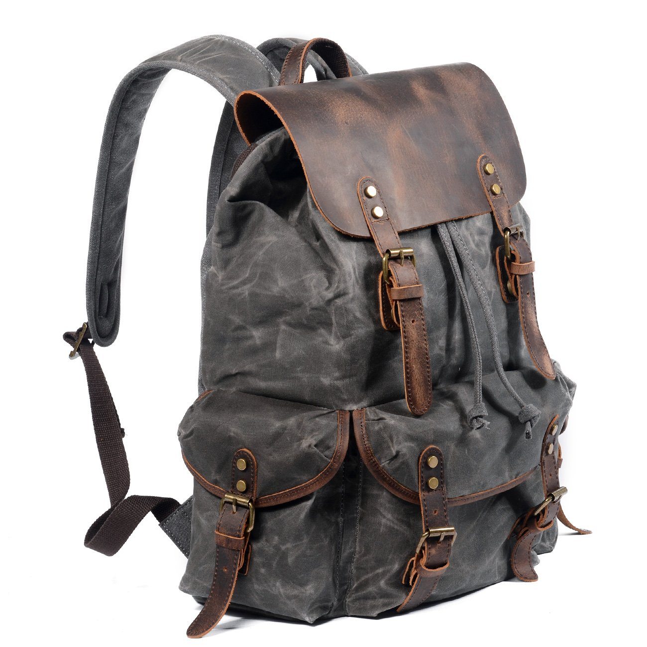 Canvas Leather Backpack