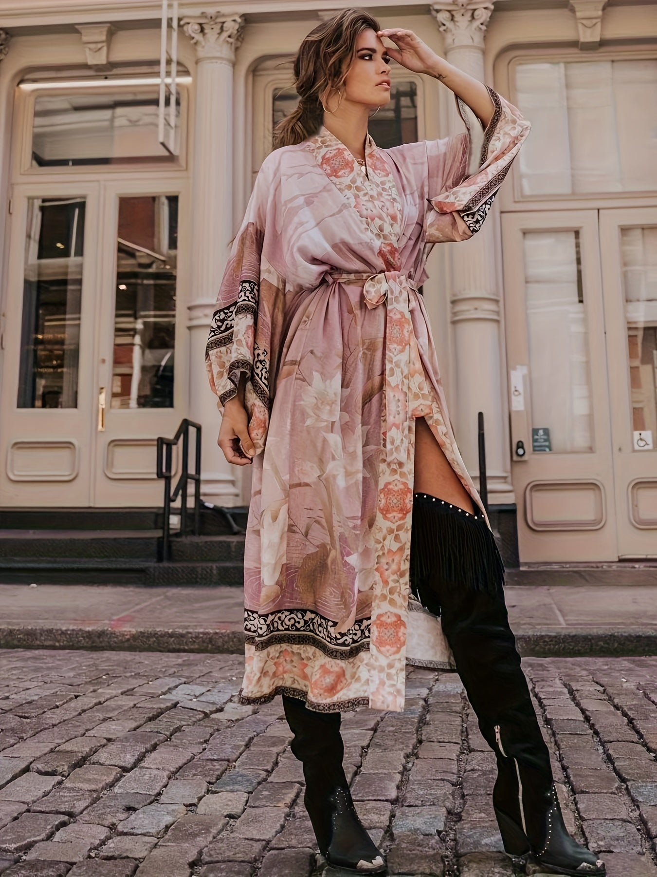 Printed, Kimono-Inspired, Stylish Beach Cover-up