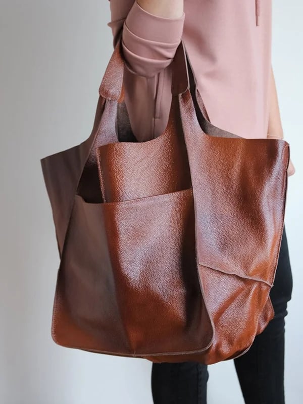 Xylia | New oversized handmade vegan leather handbag