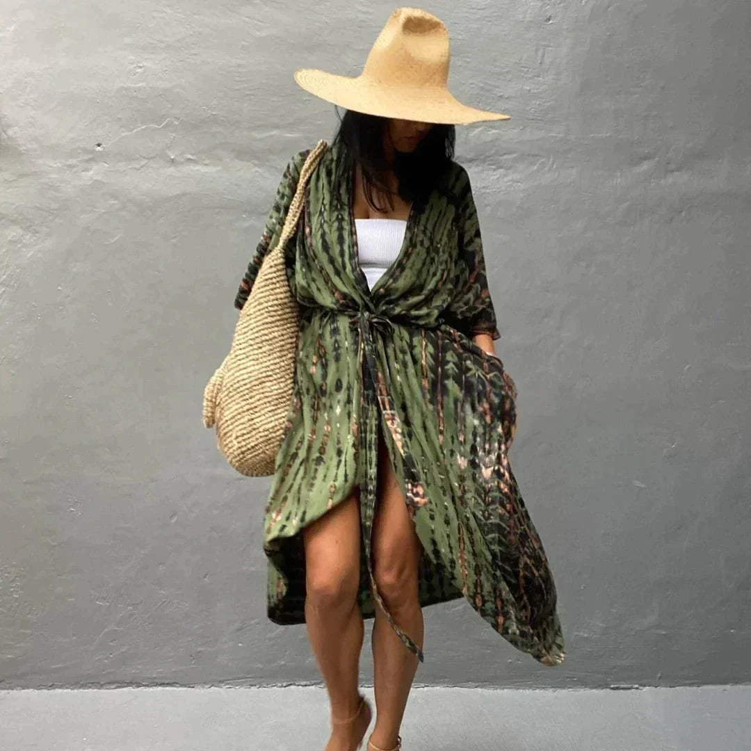Eden - Stylish Kimono Army Green