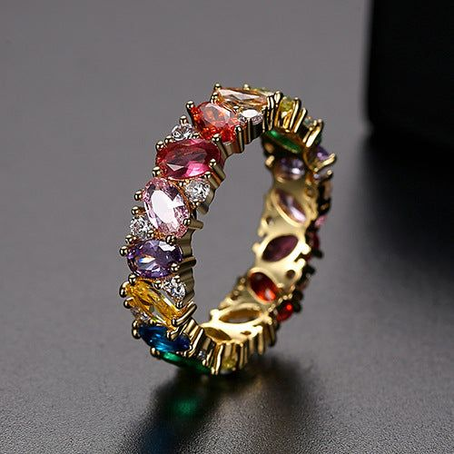 Vintage ring in colored zirconium