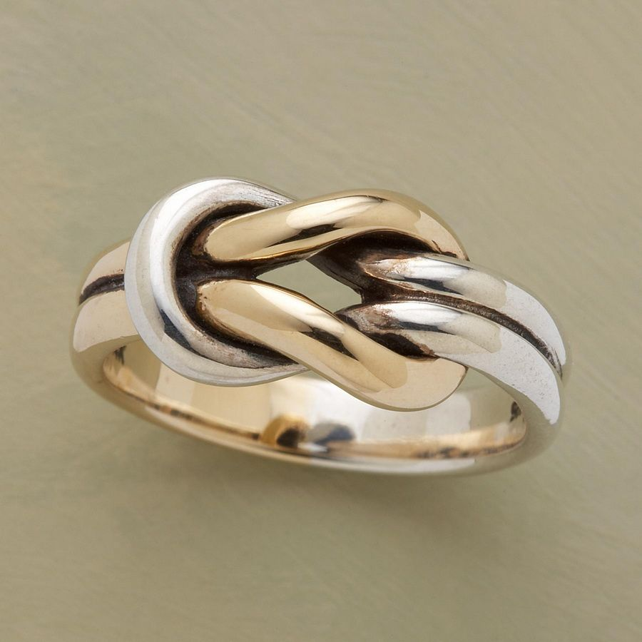 Vintage gold and silver knot ring