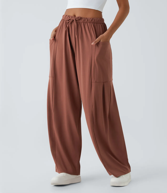 Toni - Drawstring Wide Leg Casual Pants