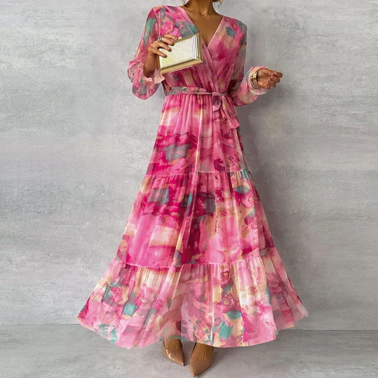 Shine - Elegant Floral Maxi Dress