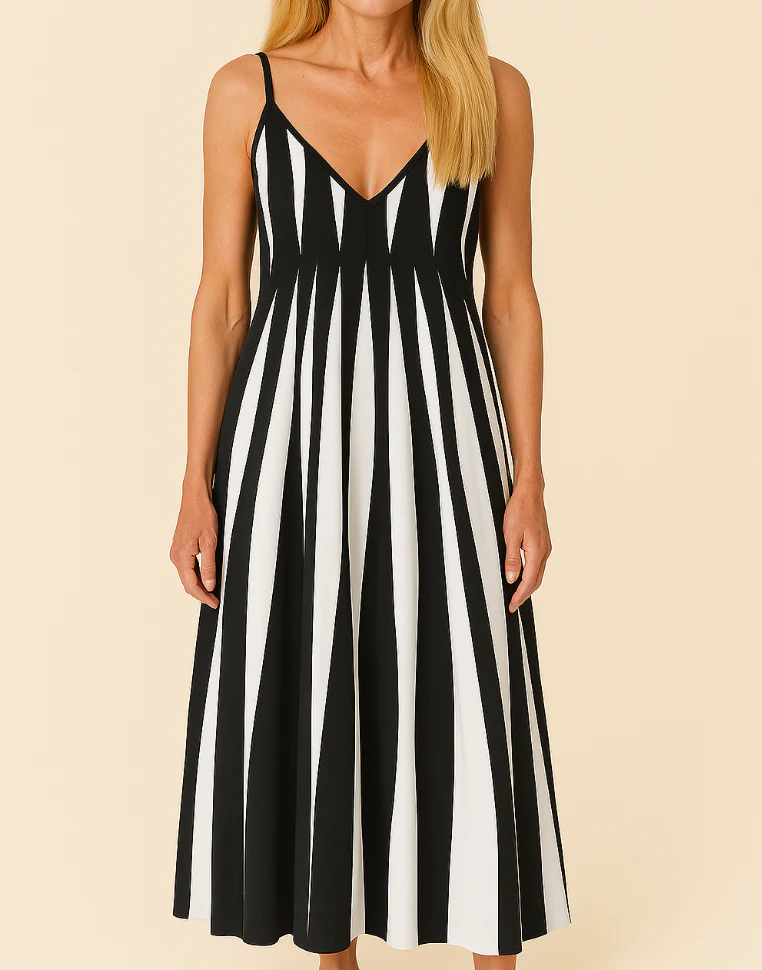 Joanna - Long Casual Dress in Handmade Style