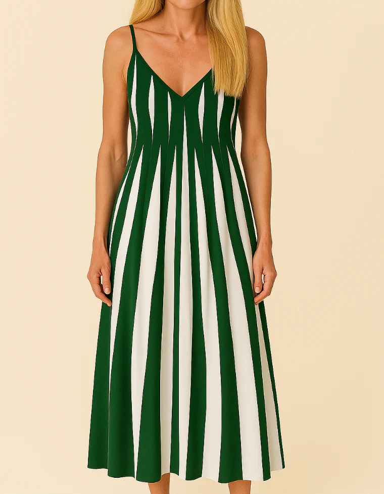 Joanna - Long Casual Dress in Handmade Style