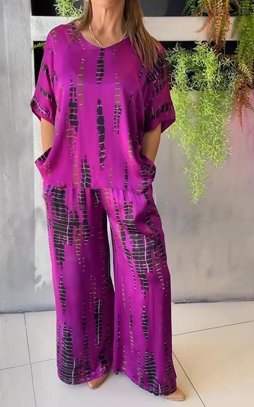 Marie - Stylish Printed Casual Ensemble