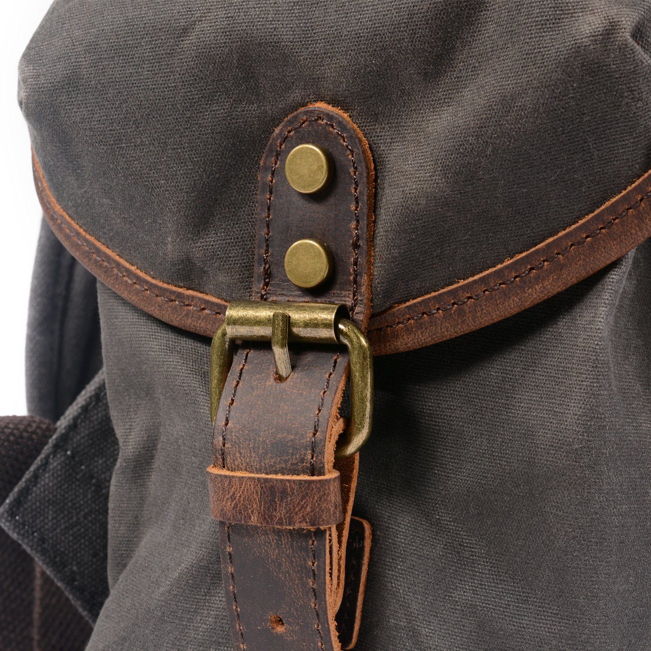 Canvas Leather Backpack