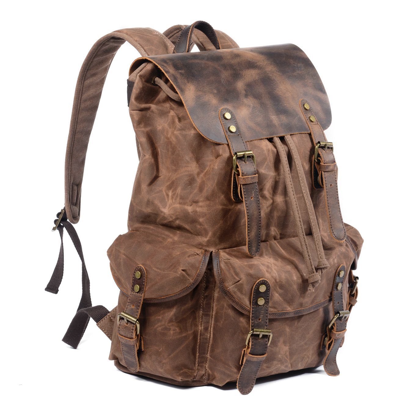 Canvas Leather Backpack