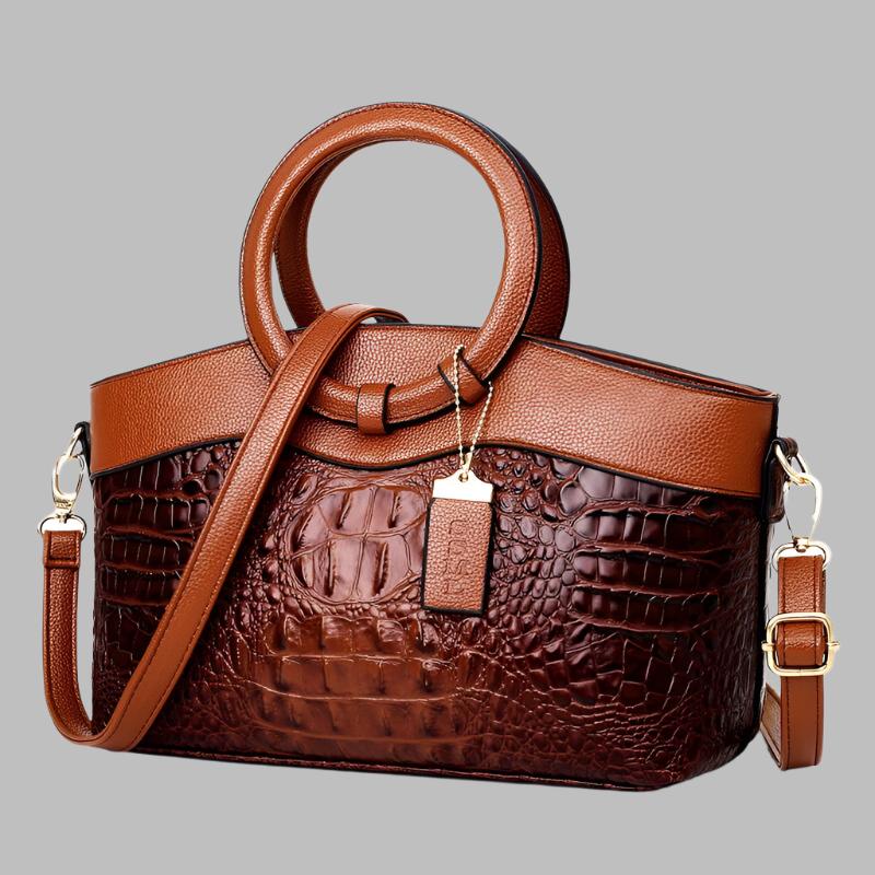 Talisa - Stylish crocodile leather bag with handmade details