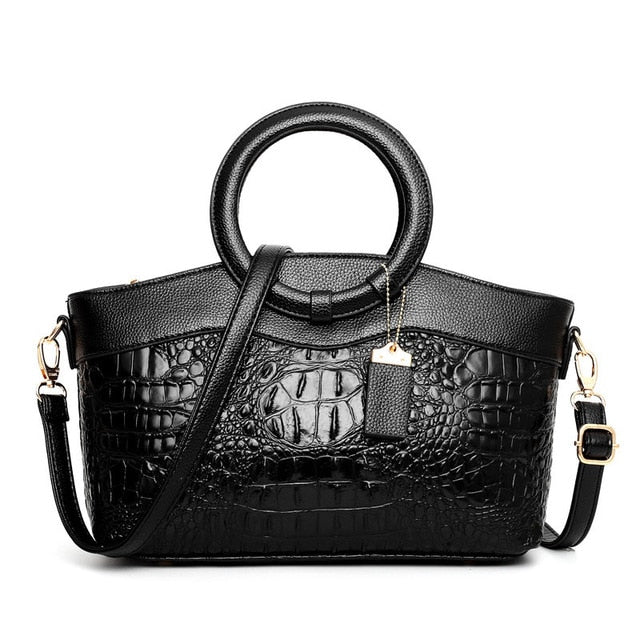 Talisa - Stylish crocodile leather bag with handmade details