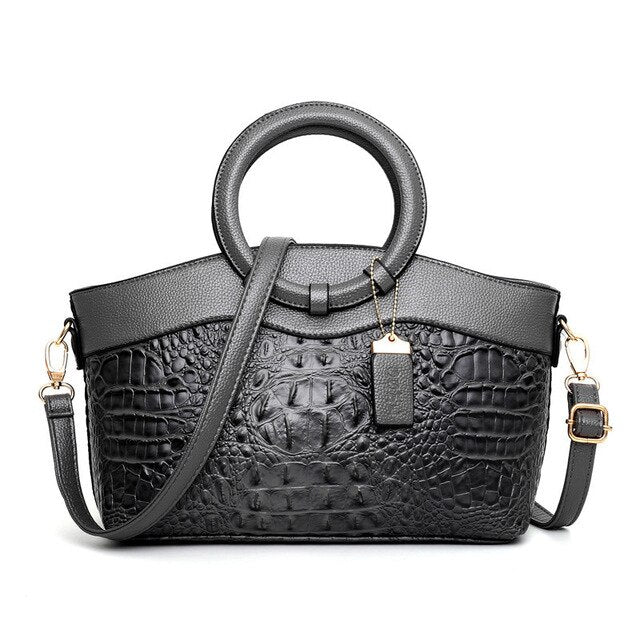 Talisa - Stylish crocodile leather bag with handmade details