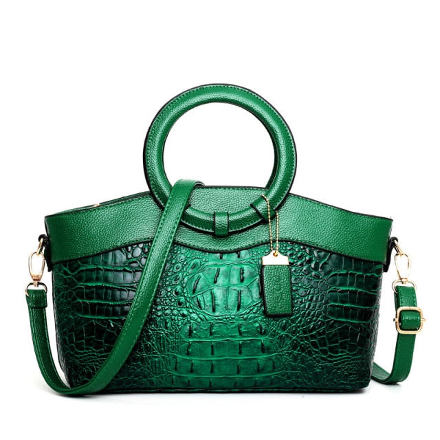 Talisa - Stylish crocodile leather bag with handmade details