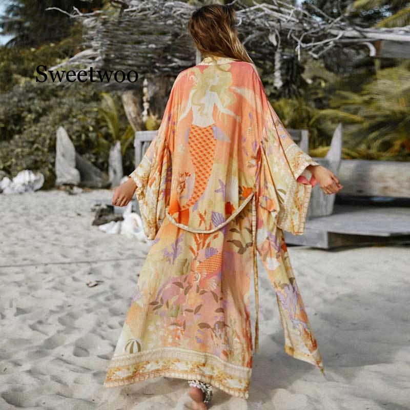 Floral Orange Kimono