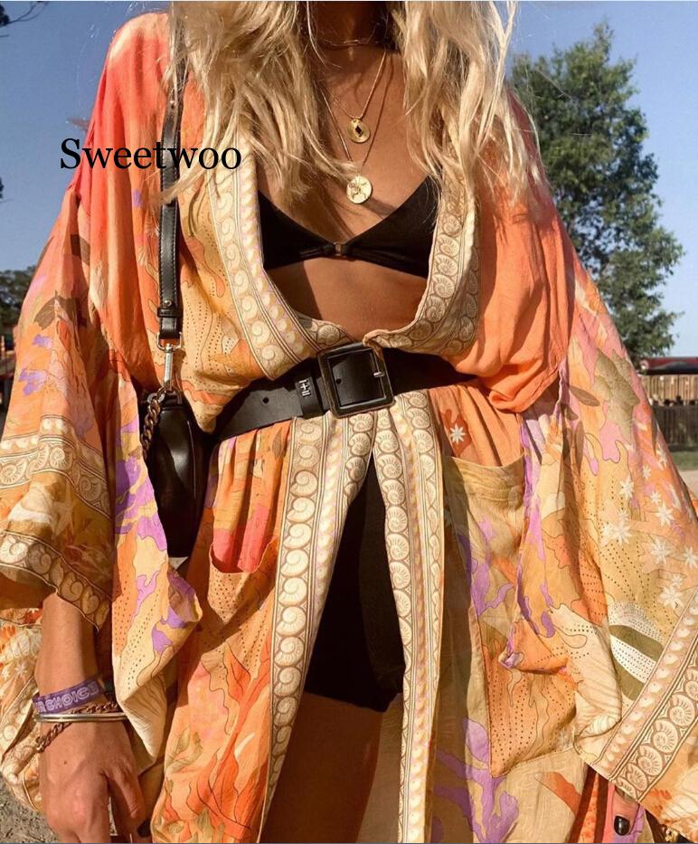 Floral Orange Kimono