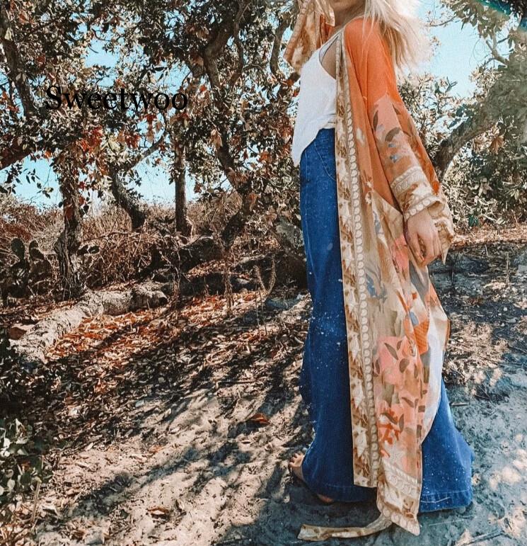 Floral Orange Kimono