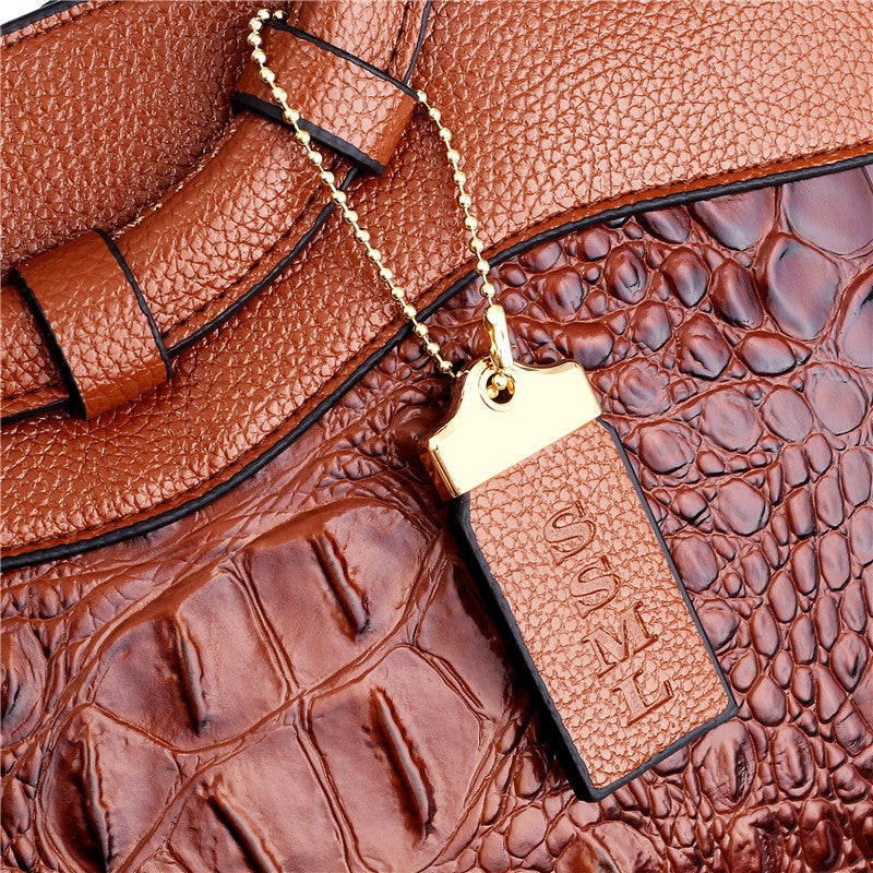 Talisa - Stylish crocodile leather bag with handmade details