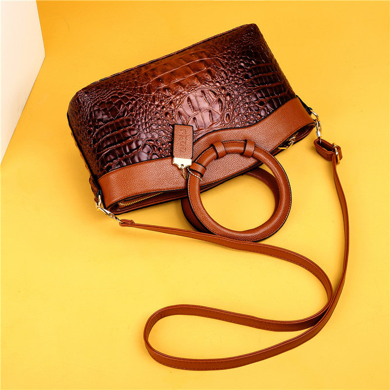 Talisa - Stylish crocodile leather bag with handmade details