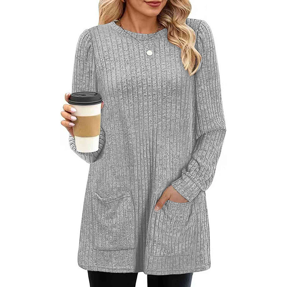 WW | Autumn and winter new half-length sweater dress woman