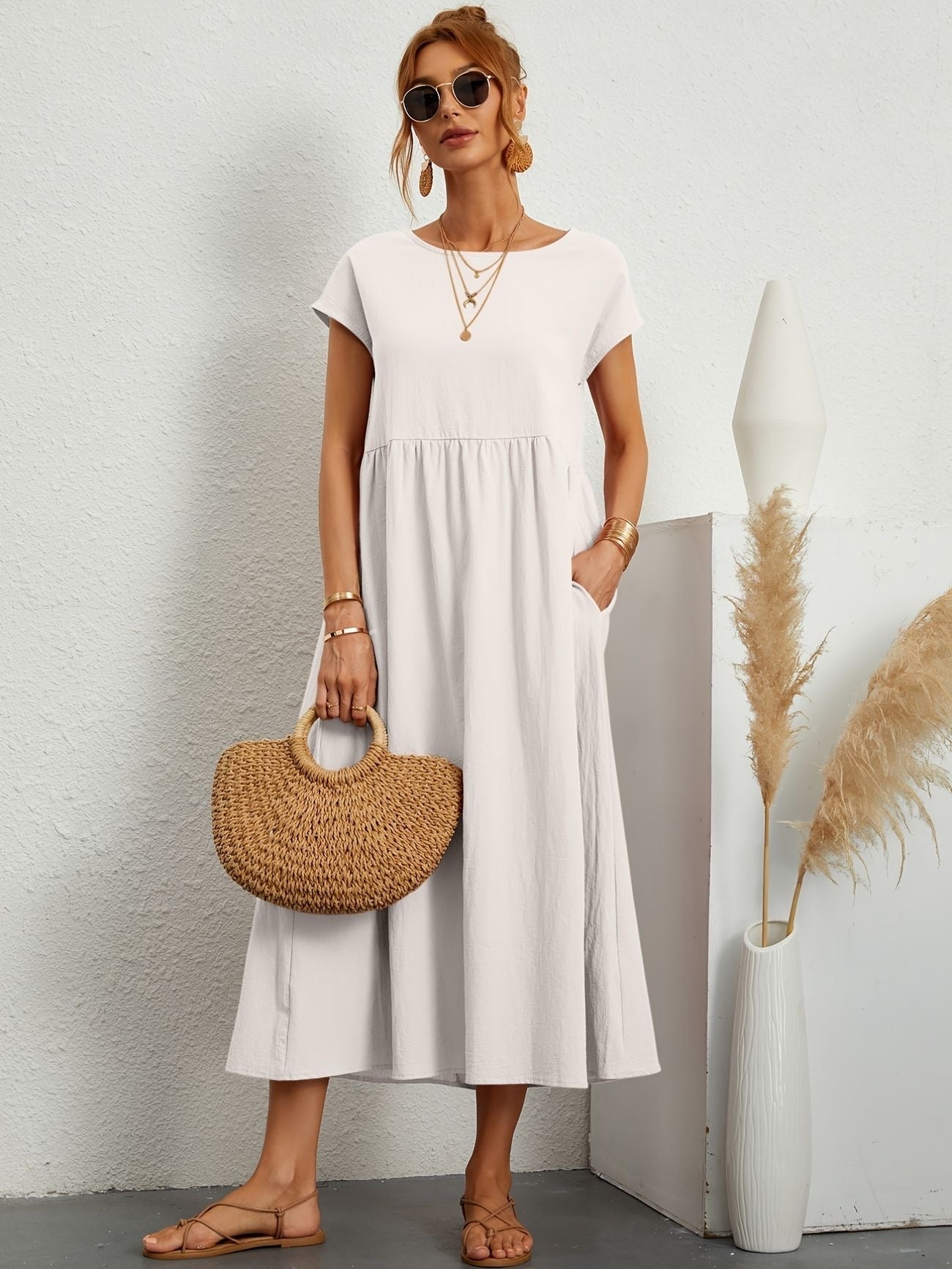 Rosey - Casual Linen Dress