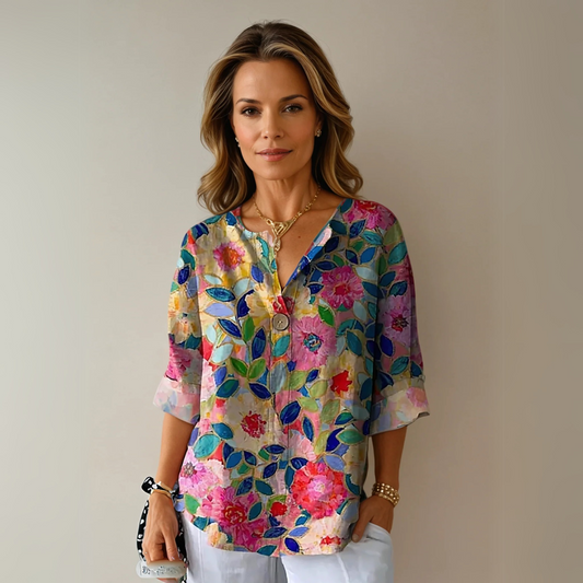 Arlene | Chic Floral Print Blouse